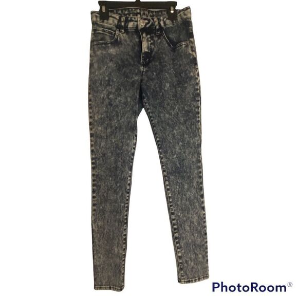 Delia’s Women’s 90’s Vibe Dark Denim Acid Wash High-Waist Jeans Size 3 - Picture 1 of 12